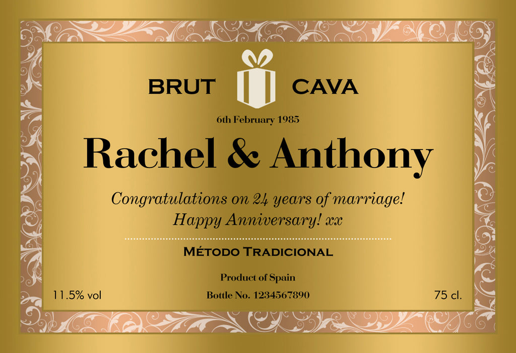 Classic Gold Labels for Cava (Pack of 12)