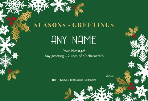 Christmas Snowflakes Labels for White Wine (Pack of 12)