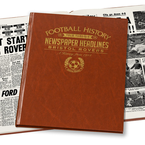 Bristol Rovers Football Newspaper Book Brown Leatherette