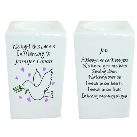 Doves Memorial Tea Light Holder