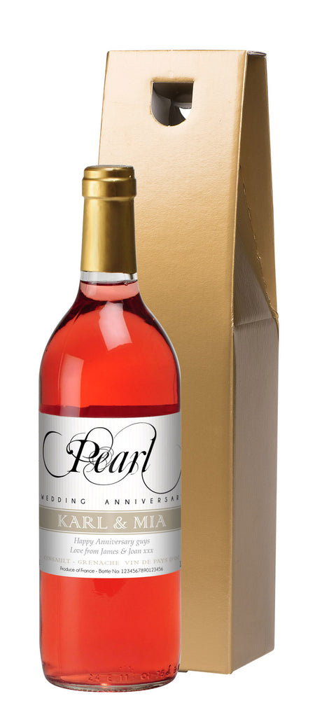 French AC Pearl Anniversary Rosé Wine in a Gold Box