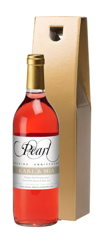 French AC Pearl Anniversary Rosé Wine in a Gold Box