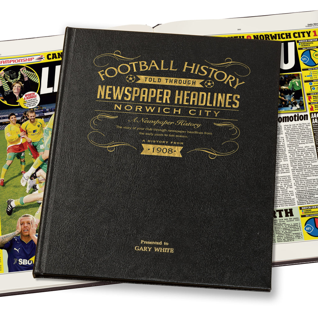 Norwich Newspaper Book - Leather Black Cover