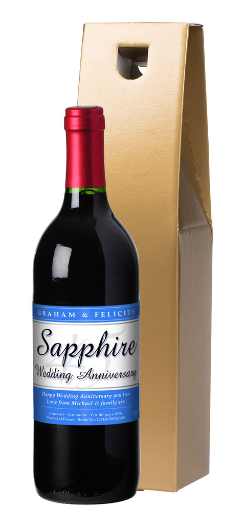 French VdP 45th Anniversary Red Wine in a Gold Box