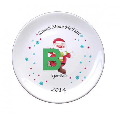 Initial Santa 8" Bone China Coupe Plate