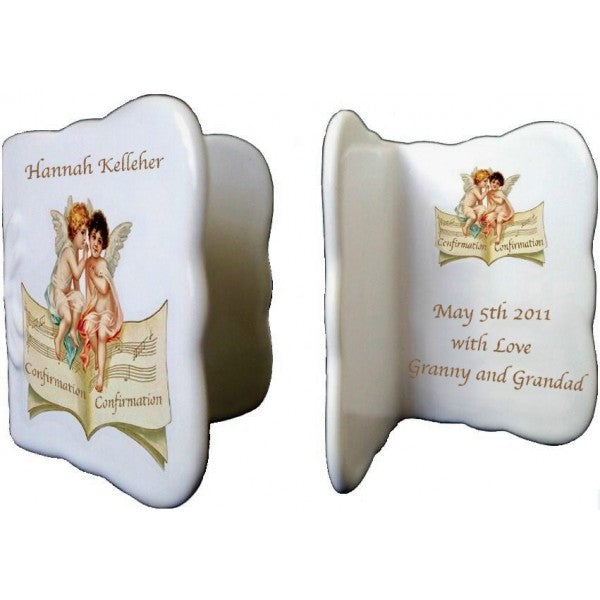 Cherubs Confirmation Bone China Message Card
