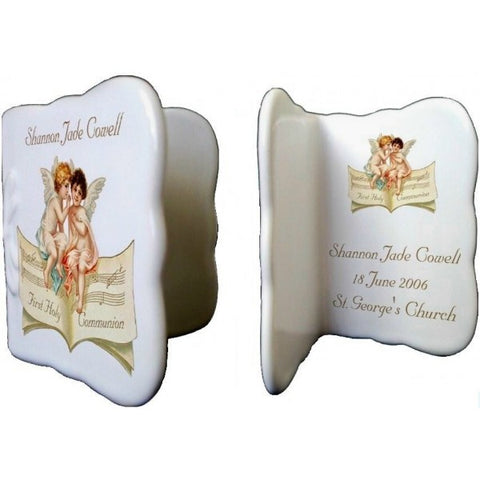 Cherubs Holy Communion Bone China Message Card