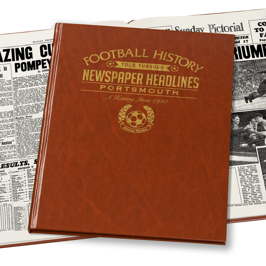 Portsmouth Newspaper Book - Brown Leatherette