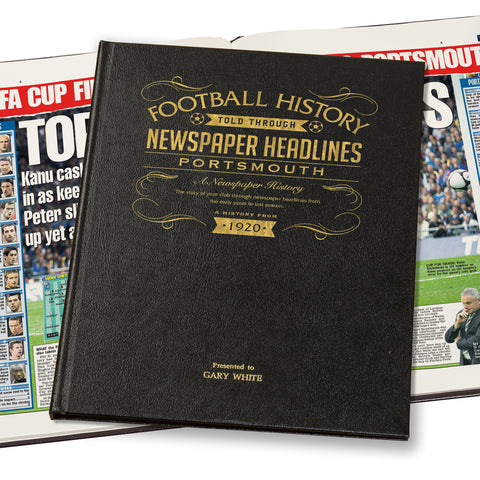 Portsmouth Newspaper Book - Leather Black Cover
