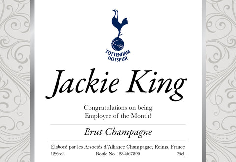 Spurs Silver Swirls Champagne in a silk lined Gift Box