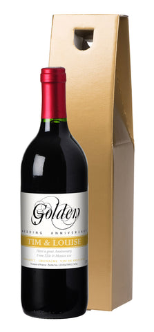 French VdP Golden Anniversary Red Wine in a Gold Box