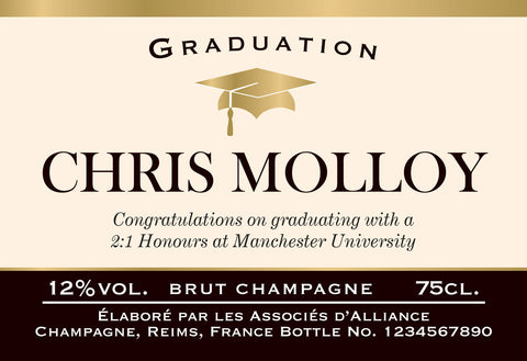 Graduation Champagne in a silk lined Gift Box