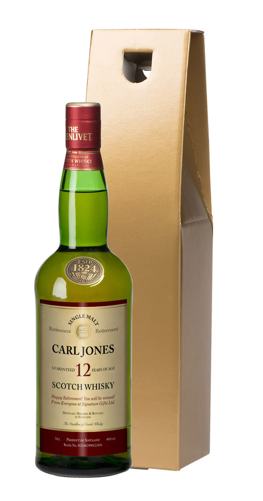 Retirement 12 Year Old Malt Whisky in a Gold Gift box