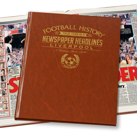 Liverpool Newspaper Book - Brown Leatherette (Colour Pages)