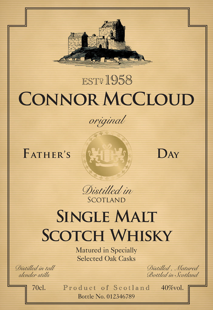 Father's Day Labels for Single Malt Whisky (Pack of 2)