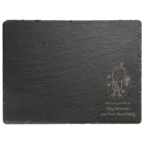 Chilli & Bubbles Retirement Rectangle Slate cheese board