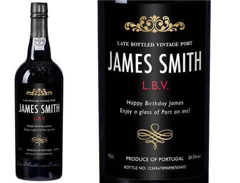 Traditional Black Personalised Port