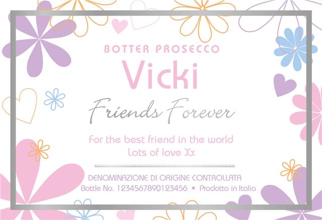 Friends Forever Personalised Prosecco
