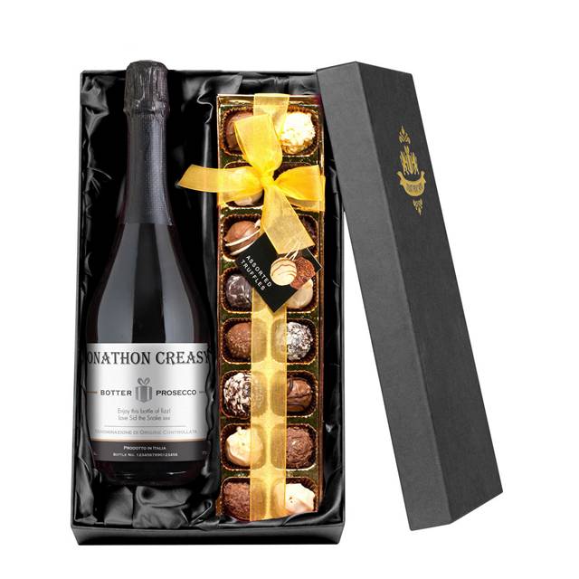 Contemporary Prosecco with Chocolates Giftpack