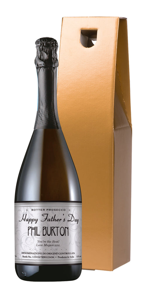 Elegant Father's Day Prosecco in a Gold Box