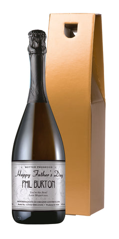 Elegant Father's Day Prosecco in a Gold Box