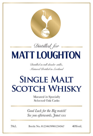 Spurs White Labels for Single Malt Whisky (Pack of 2)