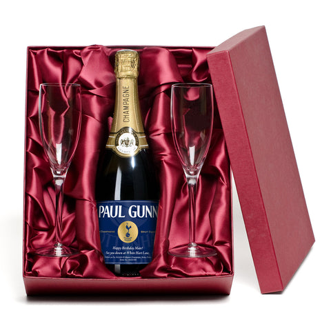 Spurs Vintage Champagne with set of Just For You Glass Flutes