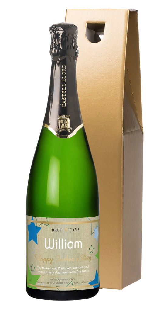 Father's Day Stars Cava in a Gold Gift Box
