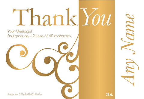 Swirls to say Thank You Labels for White Wine
