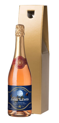 Santa Sparkling Rosé Wine in a Gold Gift Box