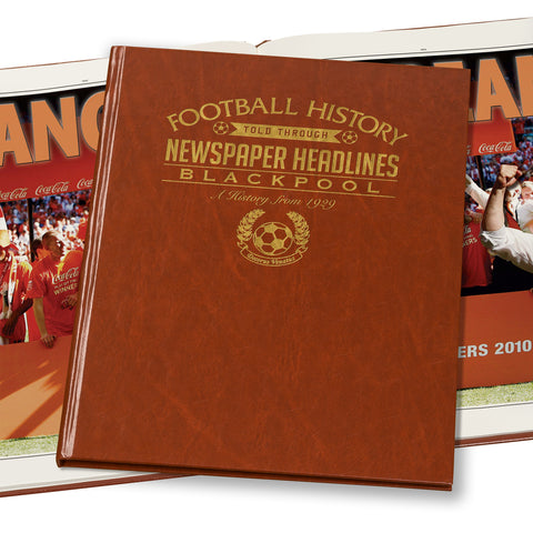 Blackpool Football Newspaper Book - Brown Leatherette (Colour Pages)
