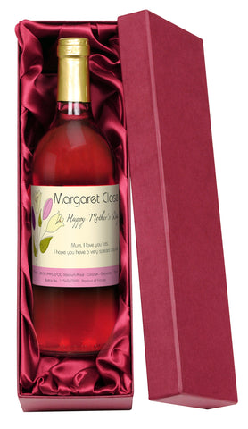 French VdP Mother's Day Bouquet Rosé Wine in a Gold Box