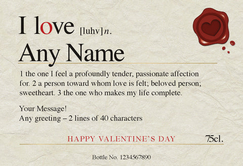 French AC I Love You Valentine White Wine in a Silk Box