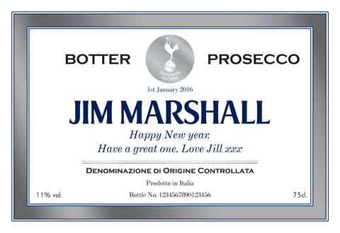Spurs Silver Frame Labels for Prosecco