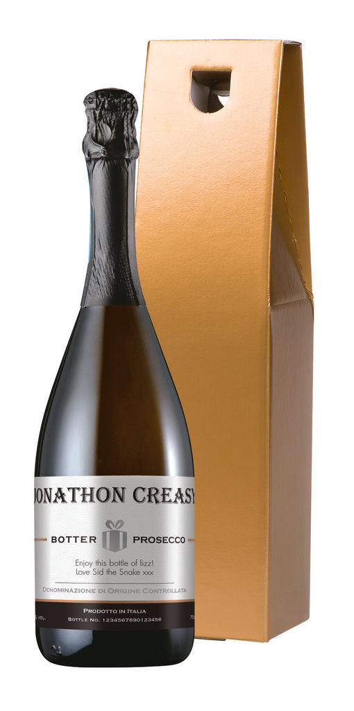 Contemporary Prosecco in a Gold Box