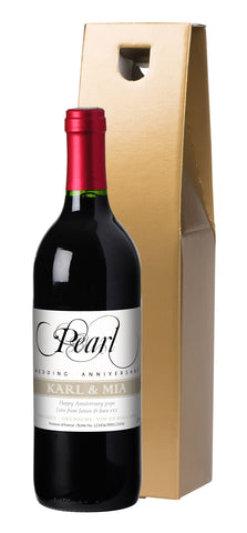 French AC Pearl Anniversary Red Wine in a Gold Gift Box
