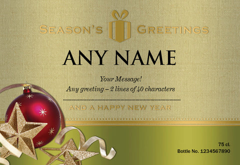 Christmas Baubles Labels for White Wine (Pack of 12)