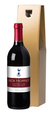French AC Spurs Ribbon Red Wine in a Gold Box