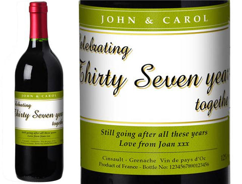 Any Anniversary Personalised Red Wine
