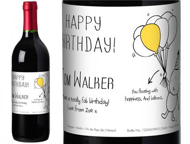 Chilli & Bubble’s Birthday Personalised Red Wine