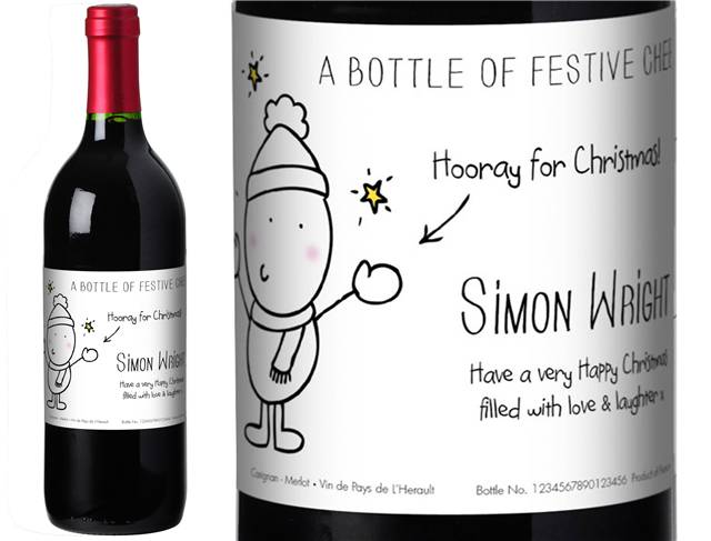 Chilli & Bubble’s Christmas Personalised Red Wine