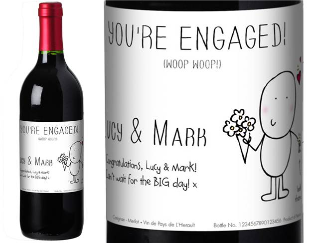 Chilli & Bubble’s Engagement Personalised Red Wine