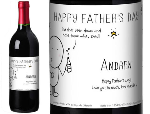 Chilli & Bubble’s Father's Day Personalised Red Wine