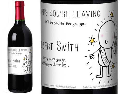 Chilli & Bubble’s Leaving Personalised Red Wine