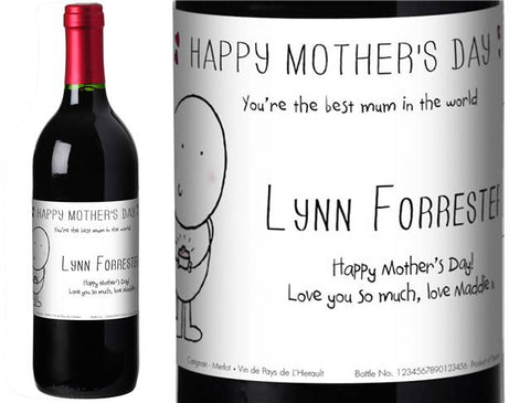 Chilli & Bubble’s Mother's Day Personalised Red Wine