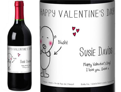 Chilli & Bubble’s Valentine's Day Personalised Red Wine