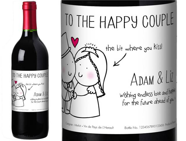 Chilli & Bubble’s Wedding Personalised Red Wine