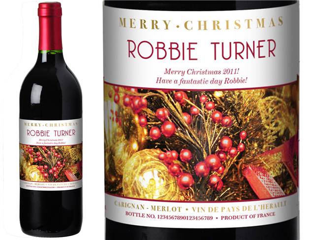 Christmas Decorations Personalised Red Wine