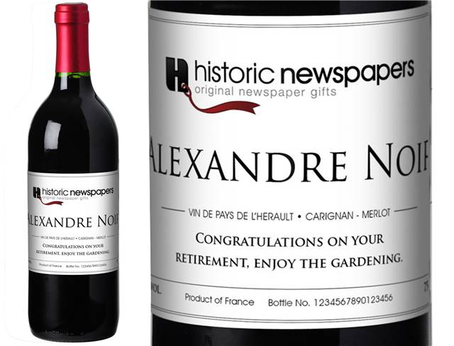 Corporate Classic Personalised Red Wine