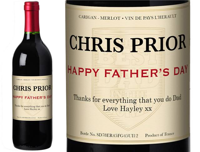 Father's Day Classic Personalised Red Wine